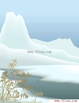 美丽的雪景