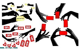 手拿卡片吊牌