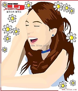 开心的女孩
