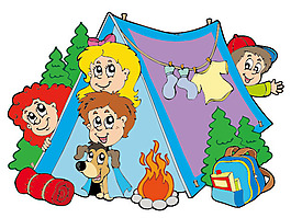 卡通野营帐篷