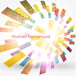 动感彩条圆环光晕背景矢量素材