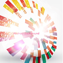 矢量动感彩条光晕背景素材