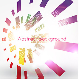 矢量圆环彩条光晕素材