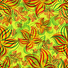 矢量重叠植物树叶背景素材