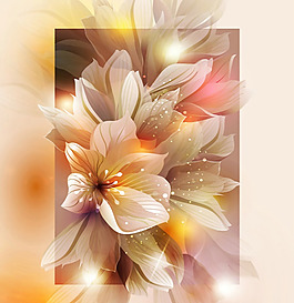 矢量缤纷炫彩花纹