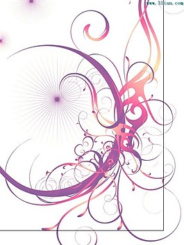 幼细粉色花纹素材