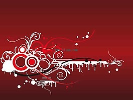 红色经典花纹
