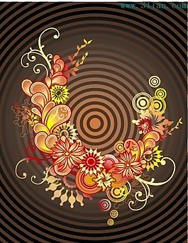 花朵与欧式花纹