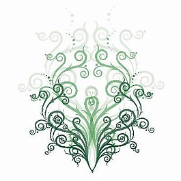 eps格式绿色植物花纹