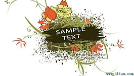 欧式花纹与花朵