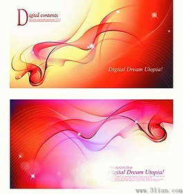 红色梦幻花纹