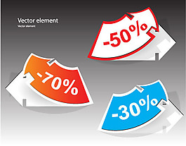 标签箭头贴纸百分比