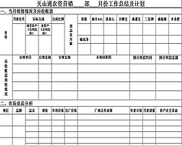 月销售统计分析报表