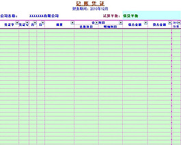 财务记账表格模板