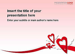 爱心背景PPT模板下载