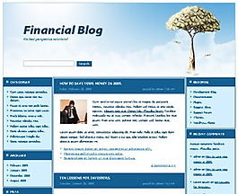 蓝色清爽企业模板