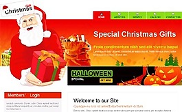 圣诞节主题网页模板