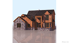 3D西方别墅模型