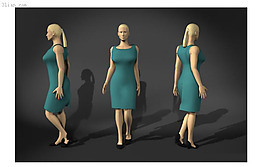 3D外国女性模型