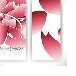 抽象花卉横幅矢量背景素材