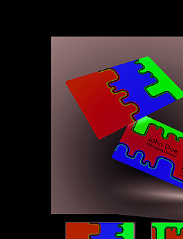 多彩创意商务名片模板