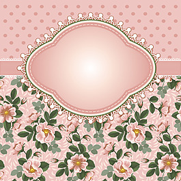 浪漫花卉卡片矢量设计模板