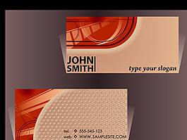 多彩商务名片矢量设计素材