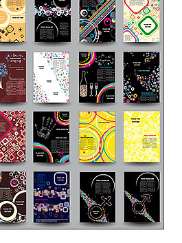 创意花纹名片矢量素材