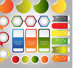 炫彩标签矢量素材