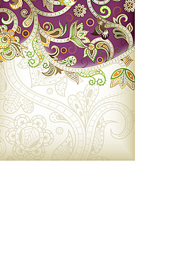 炫彩梦幻花纹矢量素材