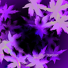 唯美枫叶矢量素材图