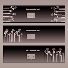 炫彩创意横幅旗帜设计矢量素材