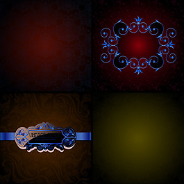 欧式花纹背景矢量图下载