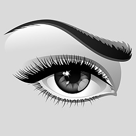 眼睛绘画矢量图免费下载