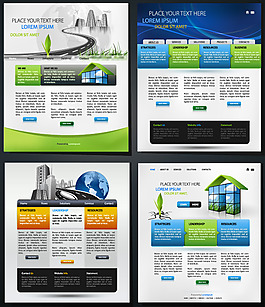 网页界面设计矢量素材