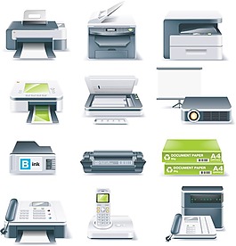 办公用品用具矢量图