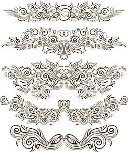 古典装饰花纹矢量素材