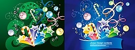 潮流音乐音符矢量图下载