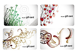 时尚卡片背景矢量图下载