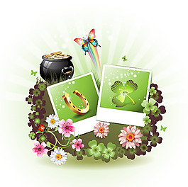 梦幻图片框矢量素材