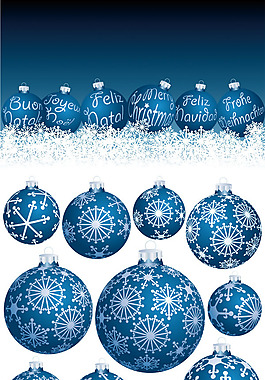 圣诞节彩球矢量图下载