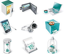 金融主题图标矢量图下载