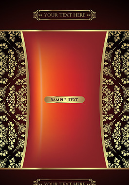 欧式花纹背景矢量图下载