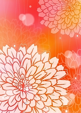 韩国卡通花纹矢量素材