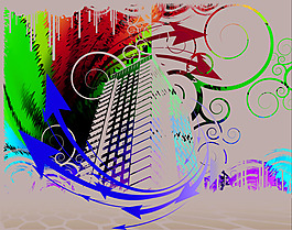 潮流城市建筑矢量图下载