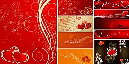 可爱心形花纹矢量图下载