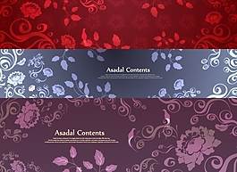 时尚花纹背景矢量图下载