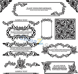 古典花纹边框矢量素材