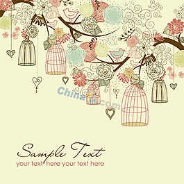 手绘古典花纹矢量素材