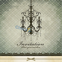 古典花纹吊灯矢量素材